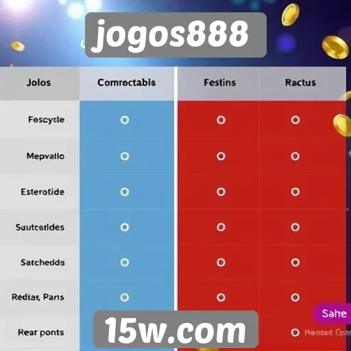 Comparação entre jogos disponíveis no jogos888 e concorrentes